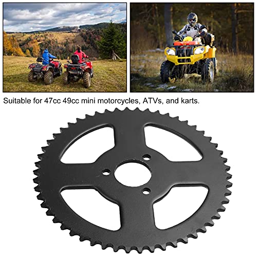 VBESTLIFE T8F 54 Zähne Stahlkettenrad, Langlebiges Innenloch 26mm Kettenblatt Kettenrad Harte Kurbelgarnitur Geeignet für Mini Motorrad ATV Kart