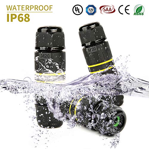 Boîte de jonction étanche IP68 M20 pour câble extérieur 2 voies
