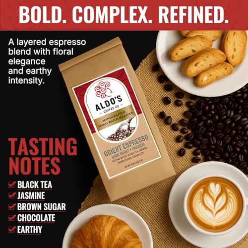 Aldo's Coffee Company Orient Espresso - Café en Grano Tostado Oscuro Orgánico 16 oz miniatura 3