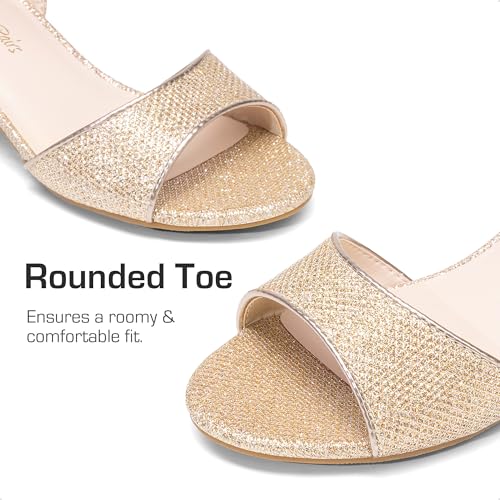 DREAM PAIRS Girls Sandals Chunky Pump Ankle Strap High Heels Dress Open Toe Flower Wedding Party for Little Big Kid4