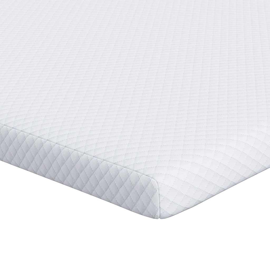 Cubrecolchón de espuma de memoria blanca 80 x 200 cm, tejido jacquard de lujo, confort cama suave, soporte de alta densidad para noches frescas