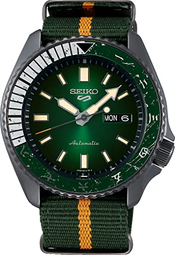 Image of Seiko 5 Sports Boruto & Naruto: Lee Automatic Green Dial Watch SRPF73K1
