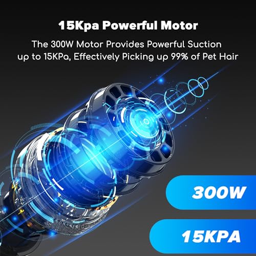 DUXANO Dog Grooming Kit & Dog Hair Vacuum,15000 Pa Powerful Suction, Pet Grooming Vacuum Removes 99% Pet Hair, Includes Clippers, Brush, Nail Trimmer Grinder, Stainless Steel - Image 3