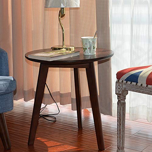 Zhengtufuzhuang Modern Minimalist Round Assembly Small Table, Log Mini