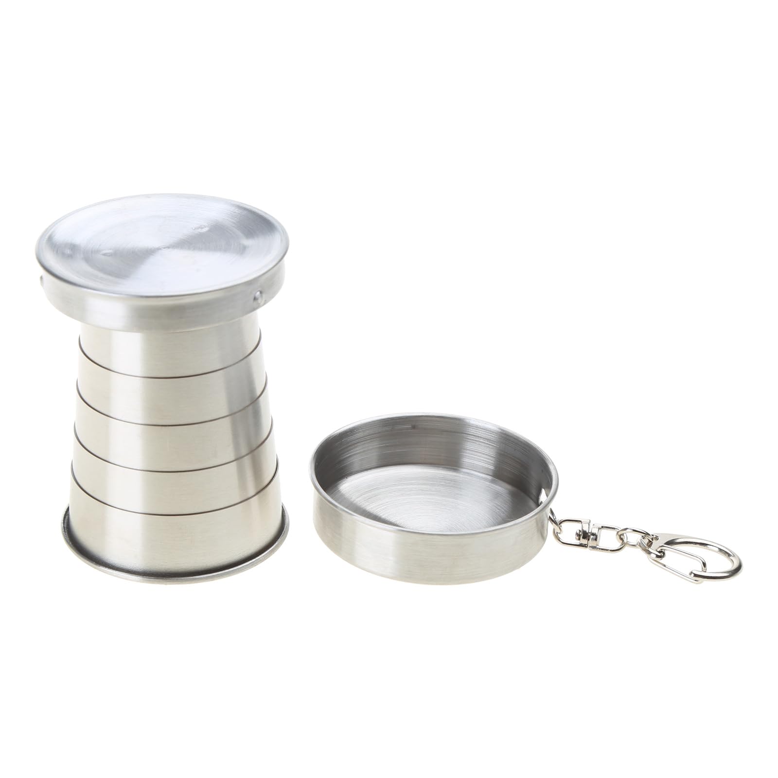 Kalttoy Portable Stainless Steel Folding Cups Outdoor Cup and Travel Telescopic Bottle Mug for Camping Hiking Sports Silicone Cup Set
