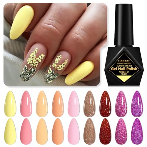 Set de Esmaltes en Gel 12 Piezas Brillante Violeta Rosa miniatura 3