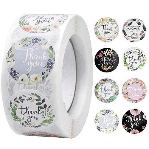 Gracias Pegatinas Pegatinas Redondas de Agradecimiento Etiqueta Autoadhesiva Gracias Etiqueta Thank You Pegatinas Hechas a Mano para Hornear, Bolsas de Regalo, Sobre, Decoración, Tarro de Mermelada Cover