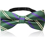 [ベスト アイテム] 蝶ネクタイ メンズ キッズ 緑 ストライプ ワンタッチ ネクタイ リボン タイ レジメント フック ボウタイ グリーン g1-48