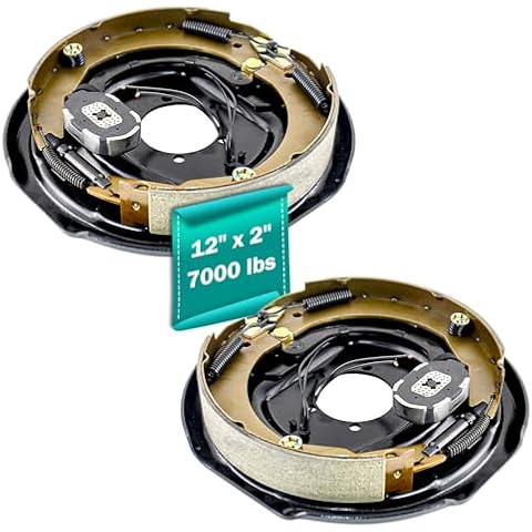 JADODE Electric Trailer Brake Assembly 12" x 2" fits 7000 lbs Axle Trailers,Electric and Hydraulic Brake for One Pair- 23-108-00/23-181-00 Trailer Brakes Cover