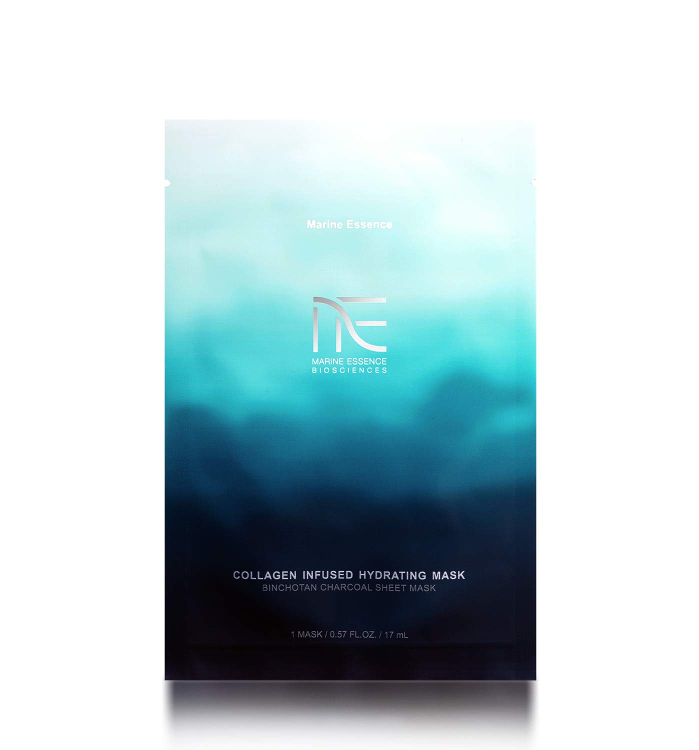 Marine Essence-Collagen Infused Hydrating Sheet Mask with Soluble Collagen, Apple Stem Cell, Aloe Vera, Vitamin B5, Vitamin E, 5 pack