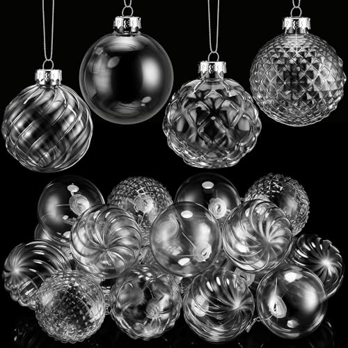 Syhood 24 Pcs 2.36 Inch Mercury Glass Christmas Ornaments Antique