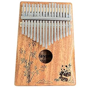 Rayzm Kalimba/Inchpiano/Touch Piano met accessoires, 17 toetsen Marimba draagbaar instrument voor muziekliefhebbers/beginners (massief mahonie)