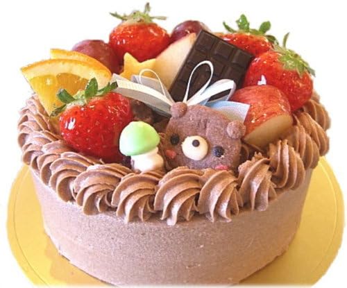 Amazon アレルギー対応 手作り デコレーションケーキ 卵 乳製品 小麦 大豆不使用 5号 15cm チョコクリーム 冷蔵 消費期限 製造より4日 ミニヨン手作り工房カワムラ ケーキ菓子 デニッシュ菓子 通販