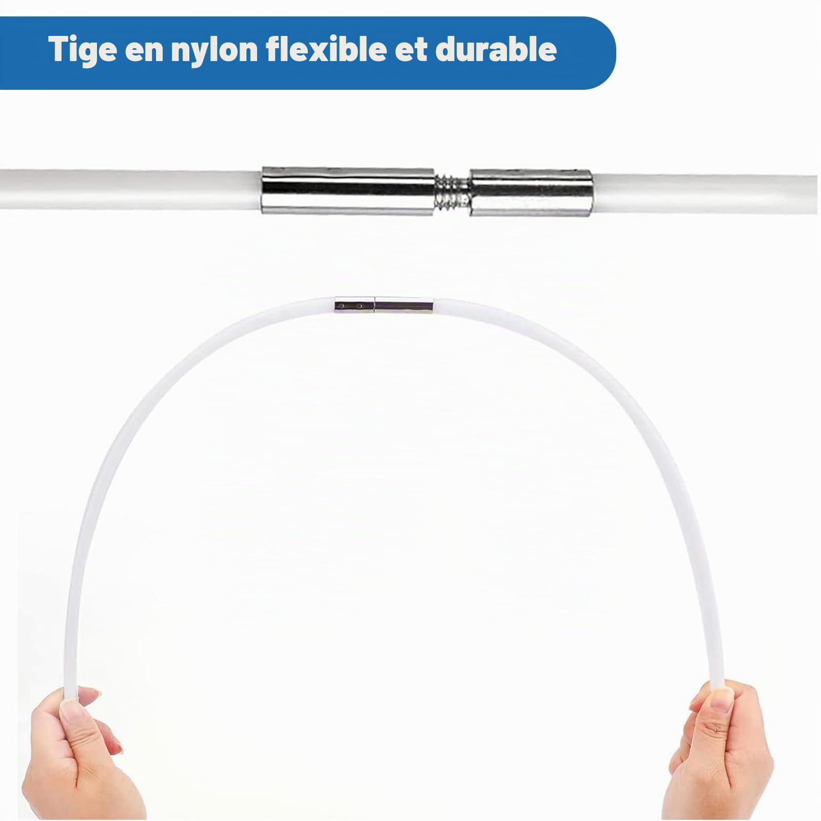 Kit de Brosse de Cheminée - Diamètre 150 mm, 18 Tiges de 410 mm, 2 Têtes de Brosse - Pour Poêle à Bois, Nettoyage de Cheminée