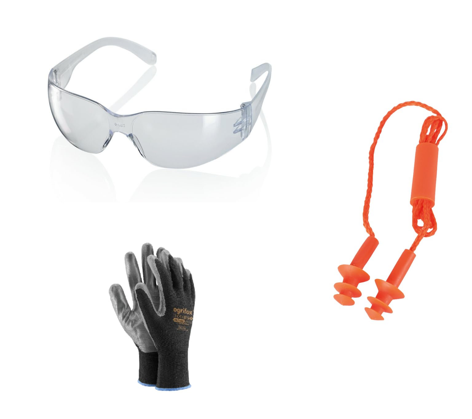 Dachdecker SET Nageltasche + Ledergürtel + Hammerhalter + Schutzbrille + Gehörschutz