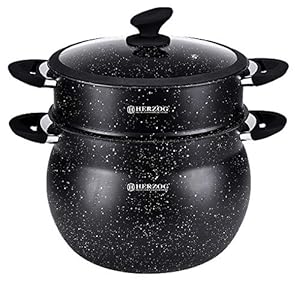 Herzog Couscouser Steinoptik, für alle Herdarten geeignet, auch Induktion ohne PFOA, hohe Qualität, Beschichtung aus…