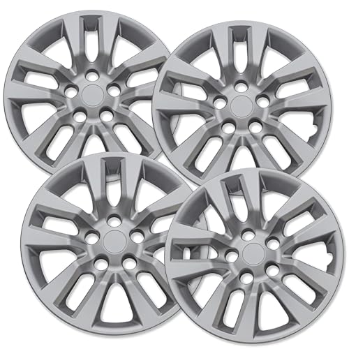 16 inch Hubcaps Compatible with 2013-2019 Nissan Altima - (Set of 4) Wheel Covers 16in Hub Cap Silver Rim Cover - Car Accessories for 16 inch Wheels - Snap On Hubcap
