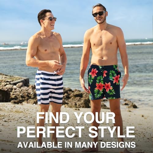 Image of Kanu Surf Men's Troy Stripe Swim Trunks