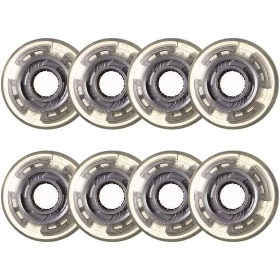 Roues Lumineuses à LED 70 mm pour Patins à Roues alignées 85 A Roues de Rechange sans roulements, Lot de 8