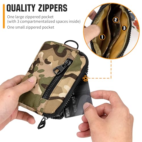 bvya Tactical EDC Compact Pouch Key Pocket Card Holder Lanyard Travel Little Coin Purse Pouch Wallet3