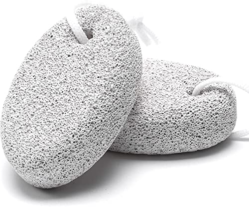 Image of Red Square Pumice Stone 2 Pcs, Natural Lave Pumice Stone for Feet /Hand, Small Callus Remover /Foot Scrubber Stone for Men /Women - Multicolor