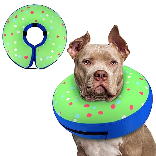 Image of Supet Inflatable Dog Cone Collar Alternative After Surgery, Dog Neck Donut Collar Recovery E Collar for Neuter, Soft Pet Cone for Small Medium Large Dogs
