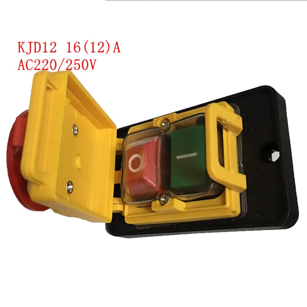 Pulsante Start/Stop KJD12 NVR 4 Pin - Per Macchine Legno E Metallo 250V - Foto 2