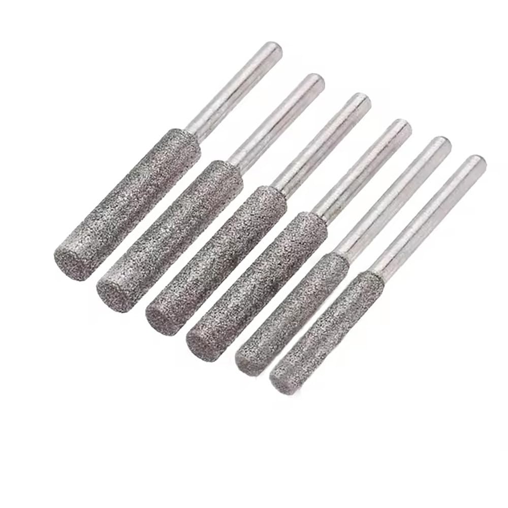 Fresa Cilindrica Rivestita Diamantata, Grana 240, Testa Da 6-40 Mm, Gambo Da 6-8 Mm for Utensili Lapidari, for Macinazione Di Vetro E Pietra (1 Pezzo)(30mm)