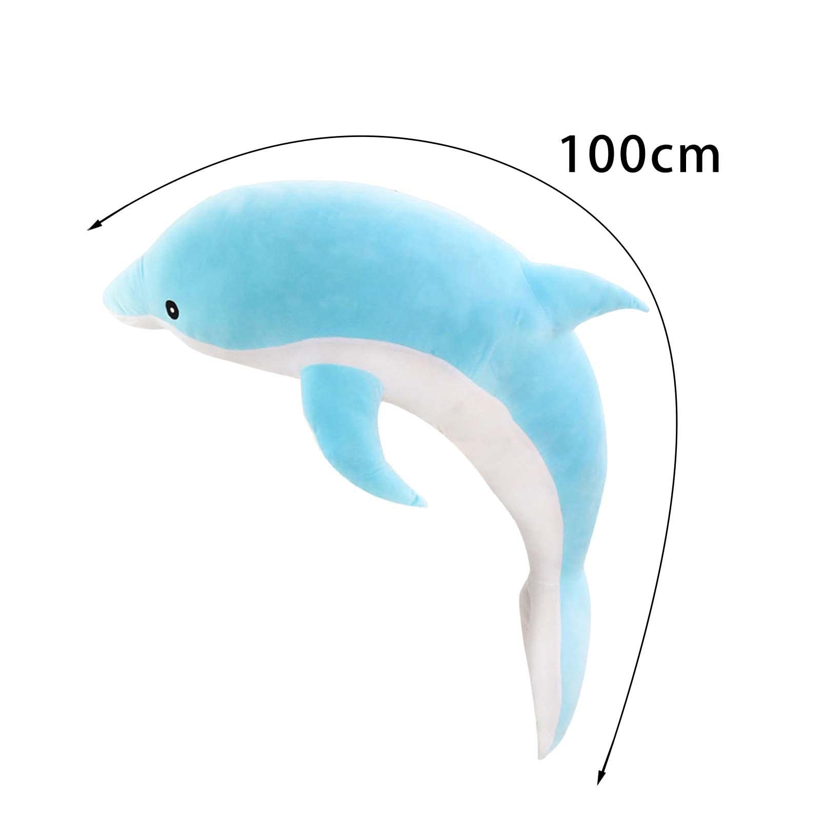 Delfin Kuscheltier Plüschfigur Plüschtier Komfortkissen Realistisches Aussehen für Wohnzimmer Schlafbereich Freunde Familie Geschenk