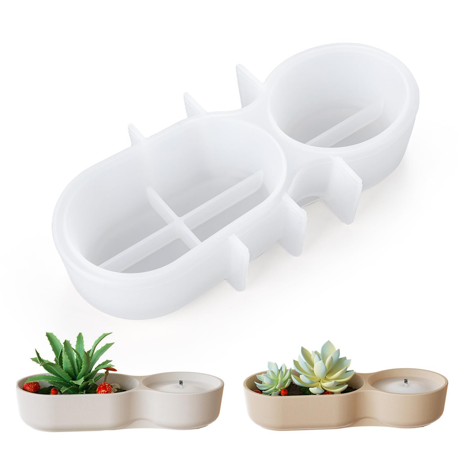 Waitamo Epoxidharz Formen, Unregelmäßige Silikonformen für Harz Seltsamer Behälter Formen für Kerzen Mini-Pflanzen Schmuck Ringe Schlüssel