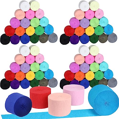 Ctosree 60 Roll 4920 ft Crepe Paper Streamer Party Decoration,Dark Color