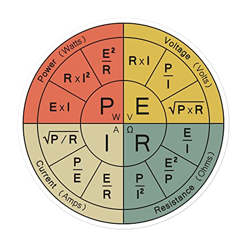 Ohms Law Diagram Electrical Electronics Engineer Vintage Vinyl Sticker Office ...
