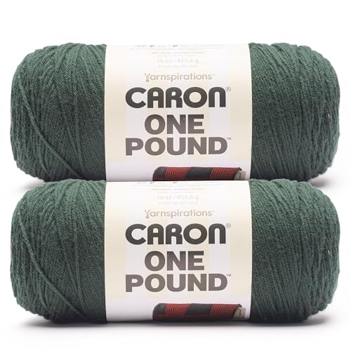 Image of Caron One Pound Evergreen Yarn - 2 Pack of 453.6g /16oz - 100% Acrylic - #4 Worsted (Medium) - 812 Yards - Knitting /Crochet