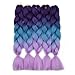 Produktbild AGWa Locs Crochet Hair Mambo Zöpfe Hair Synthetic Braids Twist Hair Braids Zöpfe Twist Braids Ombre Kanekalon Jumbo Braids Bomb mit geschweiften Enden Jumbo Hair Braids Braids Braiding 24In 5Pcs