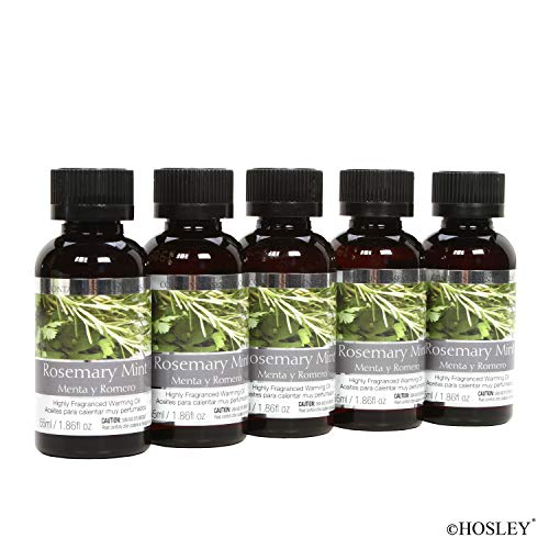 Hosley Set Of 5 Rosemary Mint Fragrance Warming Oils 55 Milliliter. Ideal Gift For Weddings Spa Meditation Settings. P1 #TOP1