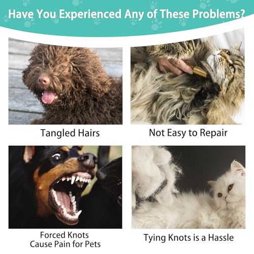 5 Stück Entfilzungsmesser Katze, Multifunktions Haarentfernungskamm, Knotenkamm Haarentfernungswerkzeug, Haustiere Entfilzungsmesser mit Stahlklinge, Wasserbeständig Knotting Comb für Hunde Katzen (A)