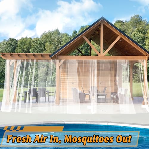 Image of 65x10ft Large Ultra-fine Mesh Mosquito Net, Patio Screen Netting, 1Pc White | Breathable, Easy to Cut, Bird Insect Pest Bugs Barrier, Outdoor Garden /Balcony /Porch /Raised Beds /Tree Protection
