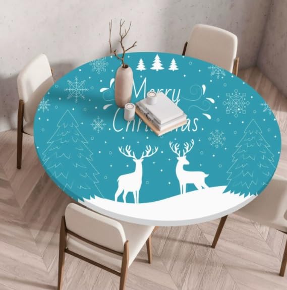Housse de table ronde élastique 60cm pour repas et terrasses