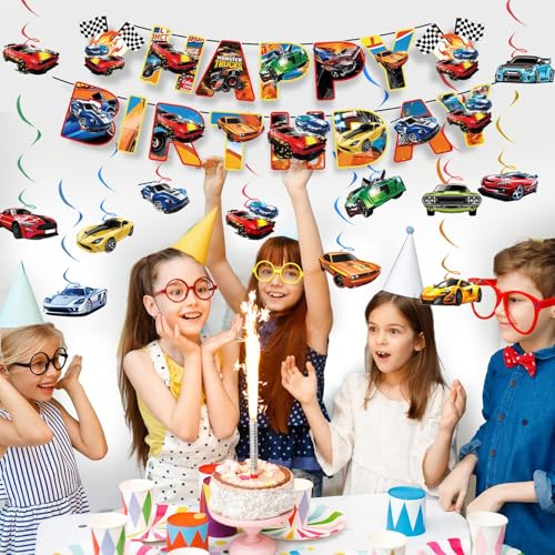 Auto Geburtstagsdeko Mit Folienballons - Racing Theme Party Deko Für Jungen Kindergeburtstag