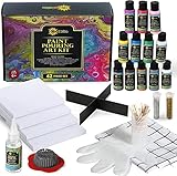 Acrylic Pouring Paint Kit with Canvas - Deluxe Paint Pouring Supplies, Painting Set for Adults and...