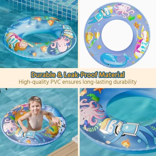 Image of Inflatable Pool Floats for Adults with Manual Air Pump - Water Hammock & Floating Bed | Adult Floaties | Swimming Pool, Beach, Lake & Summer Party (Round Sphere Pool Floats, Pack of 1)