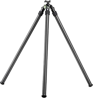 FANAUE ST-65 Hunting Tripod Quick Release Plate Features Arca Swiss Dovetail Mount, Carbon Fiber Tripod with 360° Rotating Ball Head Adapter, Shooting Rifle Stand with Trigger System Load 66.14lb/30kg - FANAUE