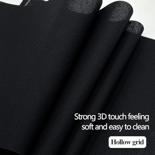 Image of 14CT Aida Cloth - 30x35 Inch Cross Stitch Fabric for Embroidery, Pre-Cut Needlework Material, Acid-Free, Durable Weave(Black)