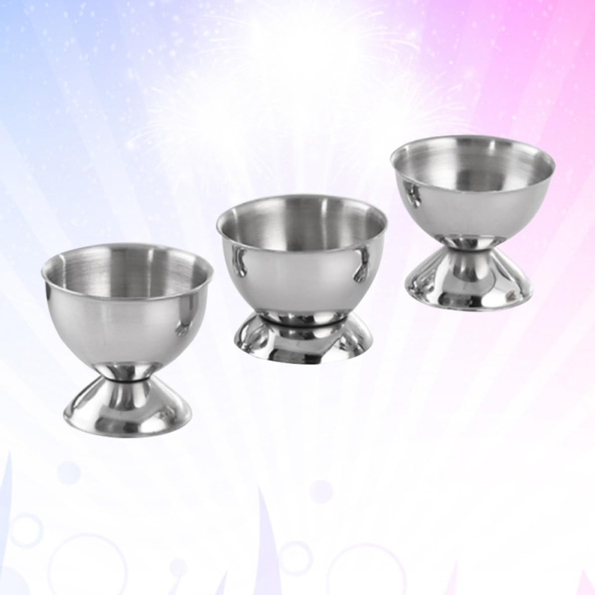 3pcs Stainless Steel Egg Holder Rack for Steamed Eggs Kitchen