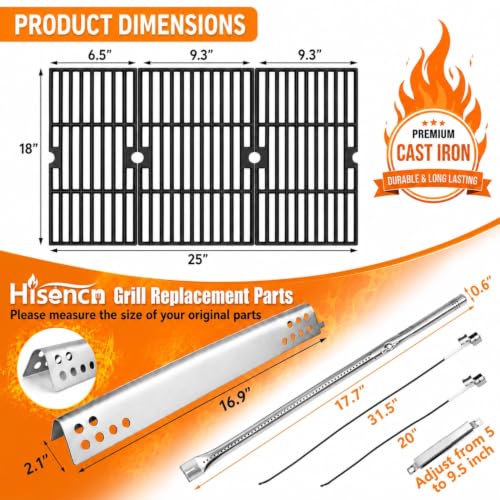 Image of Hisencn Replacement Parts for Charbroil Performance 5 Burner Grill 463347519, 463347518, Grill Parts for Char-Broil 463373319, 463373019 Grill Replacement Parts Kit