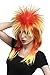Produktbild WIG ME UP - DH1069-PC2BTPC13 Perücke Fasching Karneval Punk Vokuhila Rocker wild 80ies Wave toupiert lang bunt rot gelb