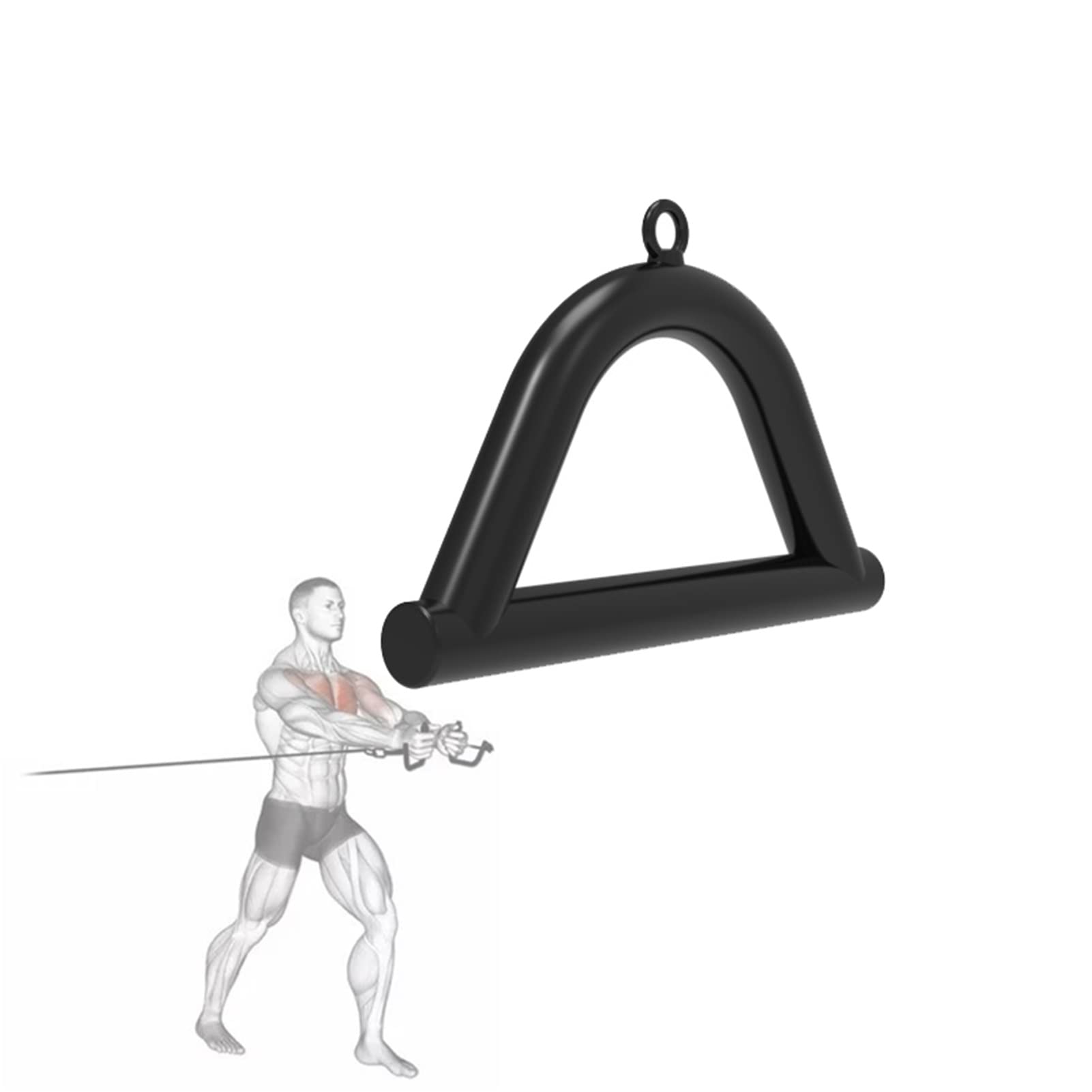DYK&NX Tricep Press Down Cable Attachments, Bodybuilding Cable Attachment - Dorsali, Bicipiti, Tricipiti, Palestra o Casa - Nero