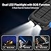 Solar-Charger-Power-Bank, 38800mAh Portable Battery Pack, IPX5 Waterproof with Built-in Solar Panel and LED Flashlight, Fast Charging for All Cell Phones(Blue)