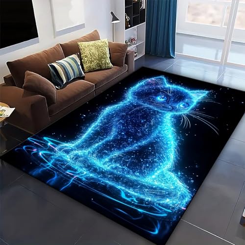 Tapis antidérapant tapis impression en chat animal 3D confortable grand format