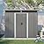 8x6 FT Outdoor Metal Storage Shed, Galvanized Steel Garden Shed, Foundation Frame, Ventilated Tool Storage House, Sloped Roof, Weather Resistant Backyard Shed for Lawn Equipment, Gray